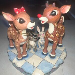Jim shore 2008 Rudolph, the red nose, traditions, Rudolph and Clarice figurines